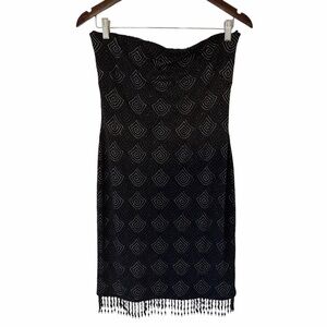 ✨ White House Black Market Strapless Beaded Dress – Size S ✨